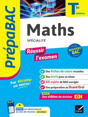 cover image of Maths Tle générale (spécialité)--Prépabac Réussir l'examen--Bac 2024